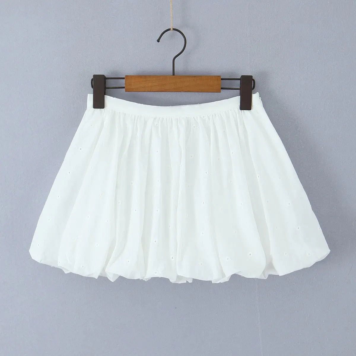 Chic Embroidered Low-Waist Puff Bubble Skirt for Women eprolo
