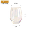 Dry Rainbow Tumbler, Detmold Style Drinkware Glass, Handmade CRT Straight-Edge Portable Crystal Cup eprolo