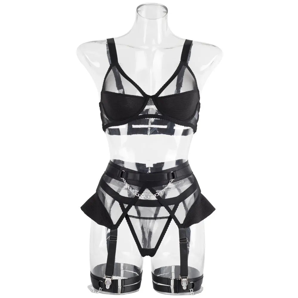 Sexy Underwear Black Splicing Set eprolo