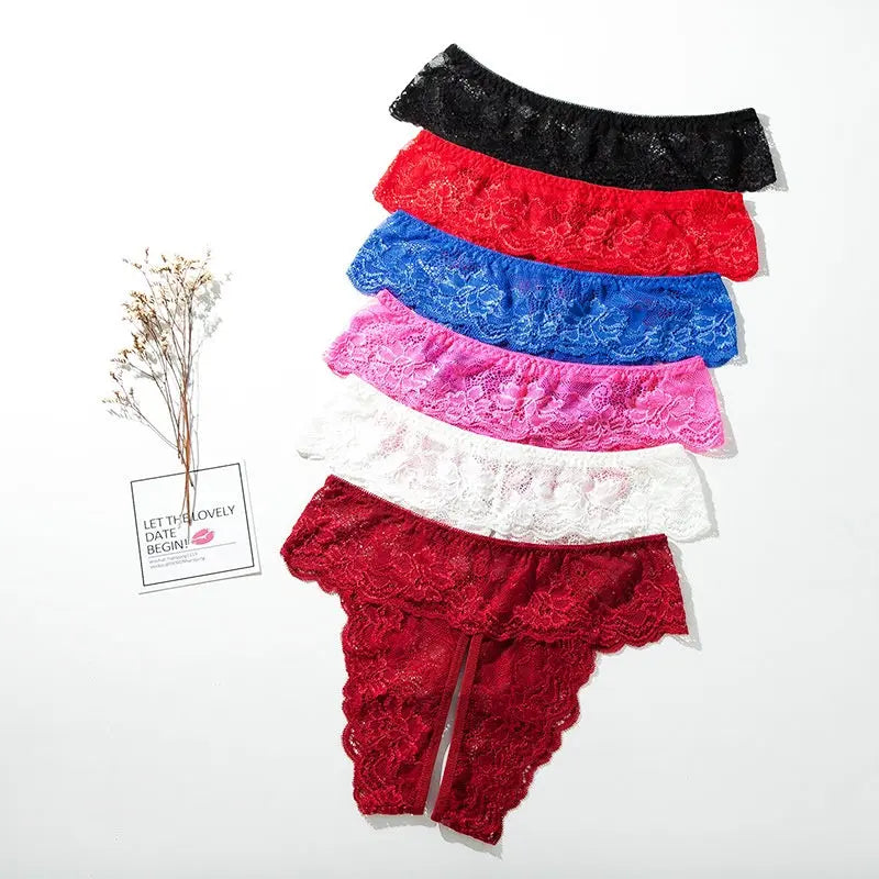 Women's sexy underwear with open crotch lace eprolo