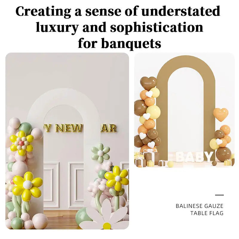 High Elasticity U-Shape Arch Backdrop Cover, Stretchable Open Frame Set for Birthday Baby Shower Wedding Decor eprolo