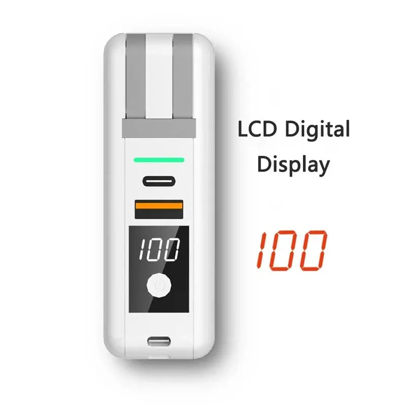 Power Bank 10000mAh With AC Plug 15W Fast Wireless Charging Powerbank USB Type C Mobile Phone Wall Charger for iPhone 14 Xiaomi eprolo