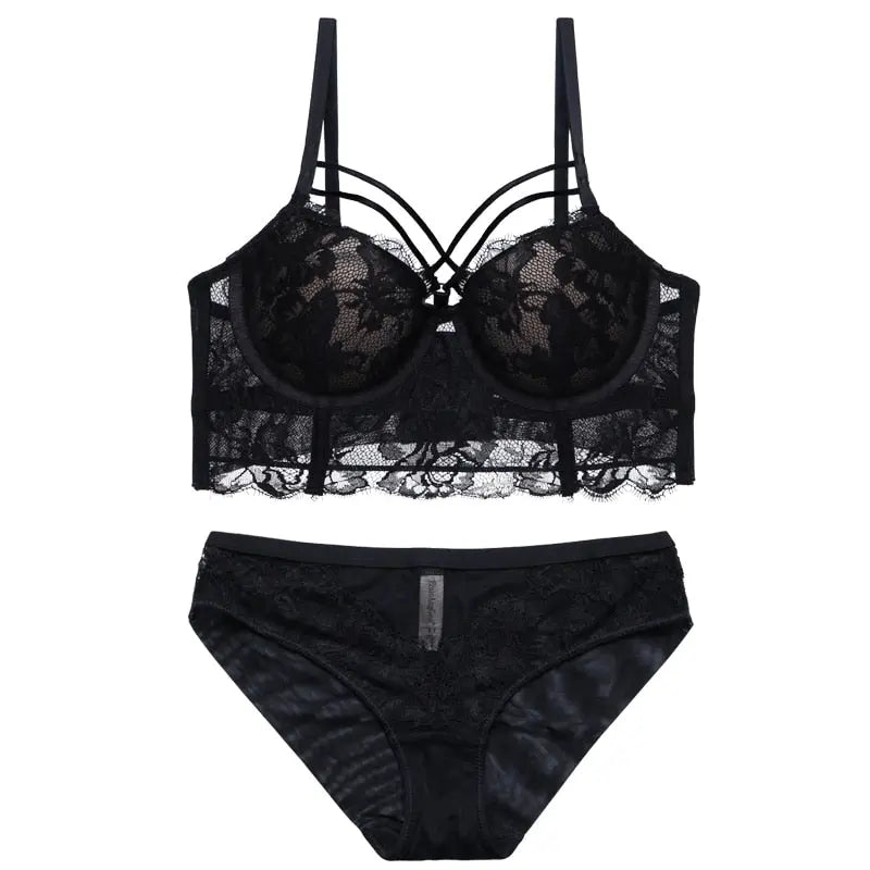 lace strap push up bra set padding cup beautiful bra model sexy underwear women bra panties set fit girl eprolo