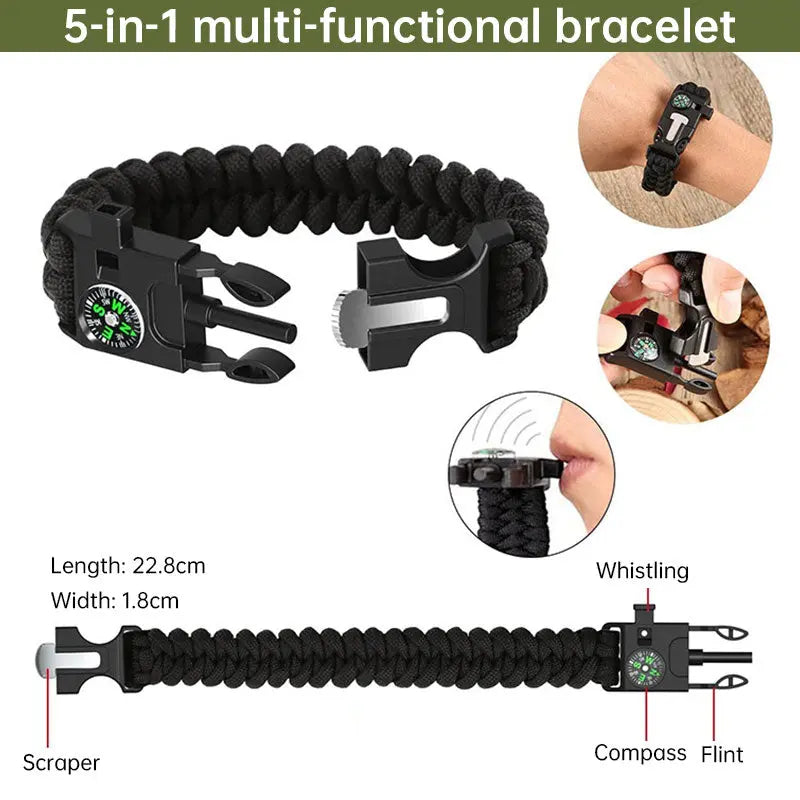 Multi-functional Outdoor First Aid Kit, Emergency Survival Gear with Trauma Bag for Camping, Hiking, Hunting Adventures eprolo