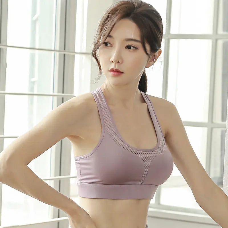 Sports bra for women, new running, shock-absorbing, fitness gathering, back shaping, vest style, no steel ring bra eprolo