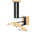 Wooden Motorcycle Helmet Wall Hanger - Stainless Steel Wall Mount for Storing Tactical Gear & Bike Accessories eprolo