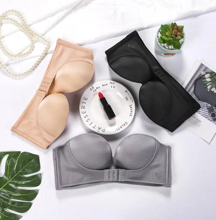 Push Up Bra Padded Party Wedding Bras Invisible Bra Strapless Bralette Cup eprolo