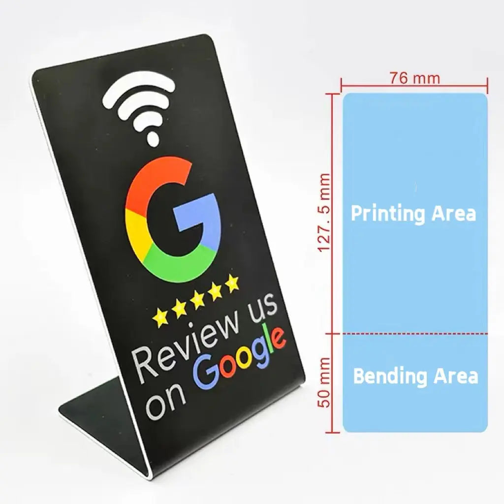 Google comment card NFC standing card NTAG213URL written into Apple Android phone touch NFC review card eprolo