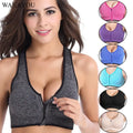 7 Colors Women Zipper Push Up Sports Bras,Padded Wirefree Shockproof Gym Fitness Athletic Running Yoga Vest Sports Tops-in Sports Bras eprolo