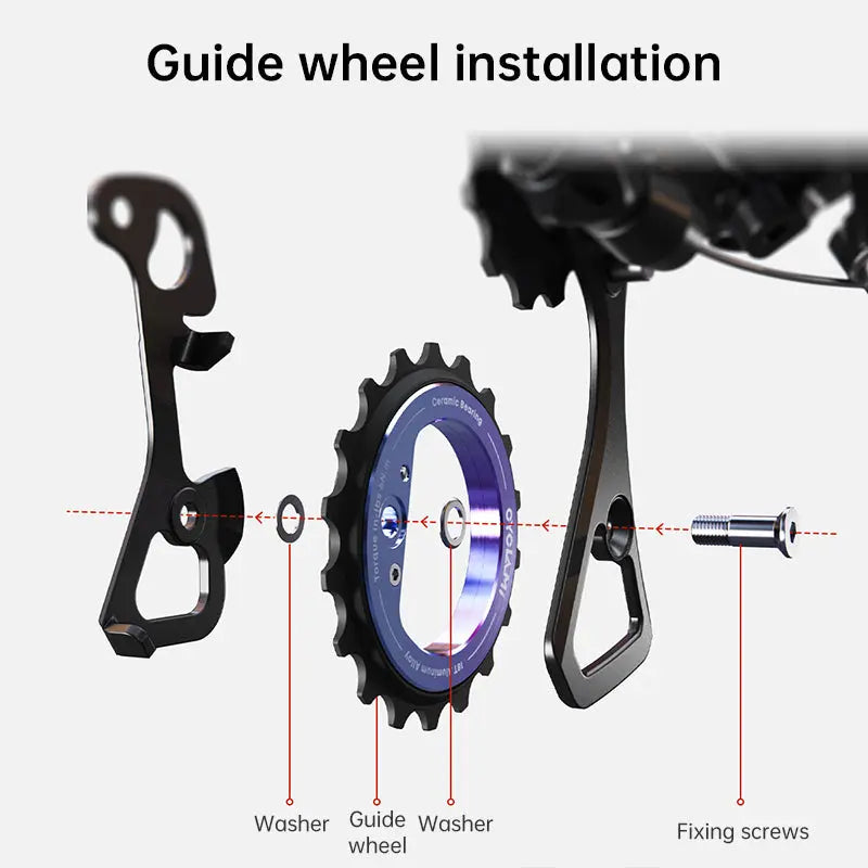 18T Rear Derailleur Ceramic Jockey Wheel Set - 9/10/11 Speed Hollow Eccentric Pulley Guide, R8000/R7000 Bike Parts eprolo