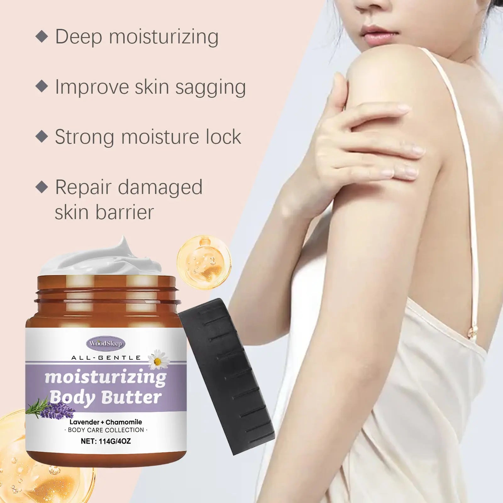 WoodSleep Lavender And Chamomile Body Butter Moisturizer Deeply Hydrates And Moisturizes All Over The Skin eprolo