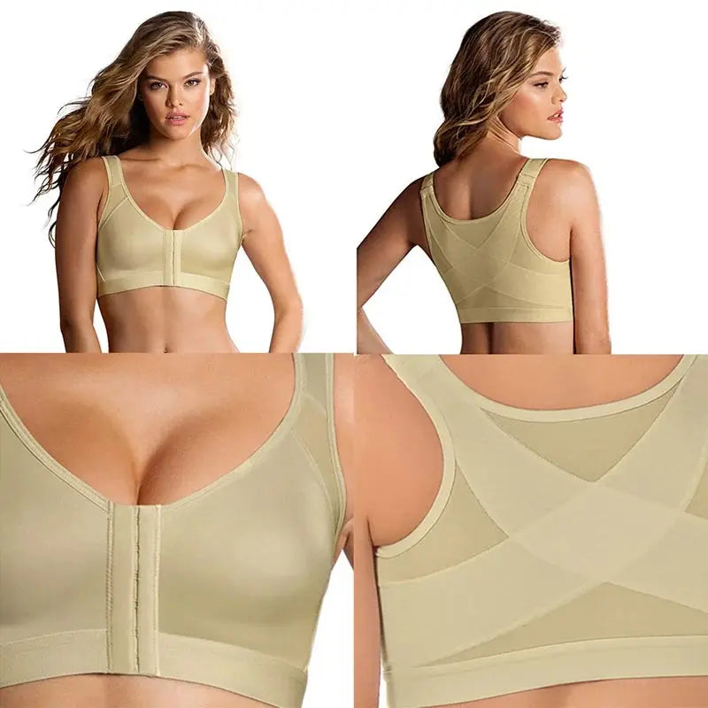 Yoga Sports Bras Posture Corrector Lift Up Bra Women Cross Back Bra Breathable Underwear Shockproof Sport Fitness Vest Bra eprolo