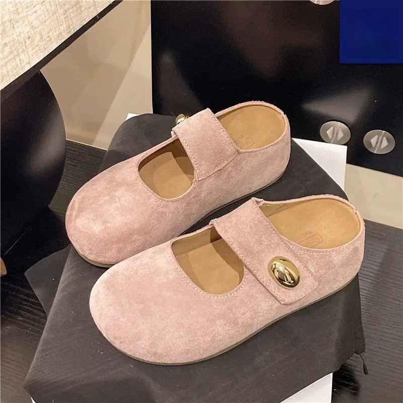 Height-increasing Summer Fashionable French-style Slip-on Half-enclosed Slippers My Store