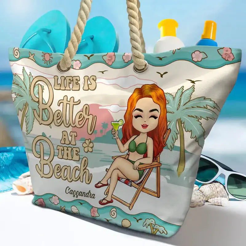 Cartoon Beach Leisure Shoulder Bag Printed My Store