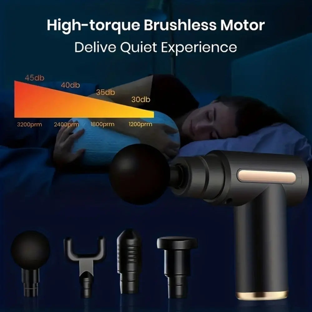 Random Color Fascia Gun Household Portable Muscle Relaxer USB Rechargeable Small Massager Mini Fascia Gun My Store