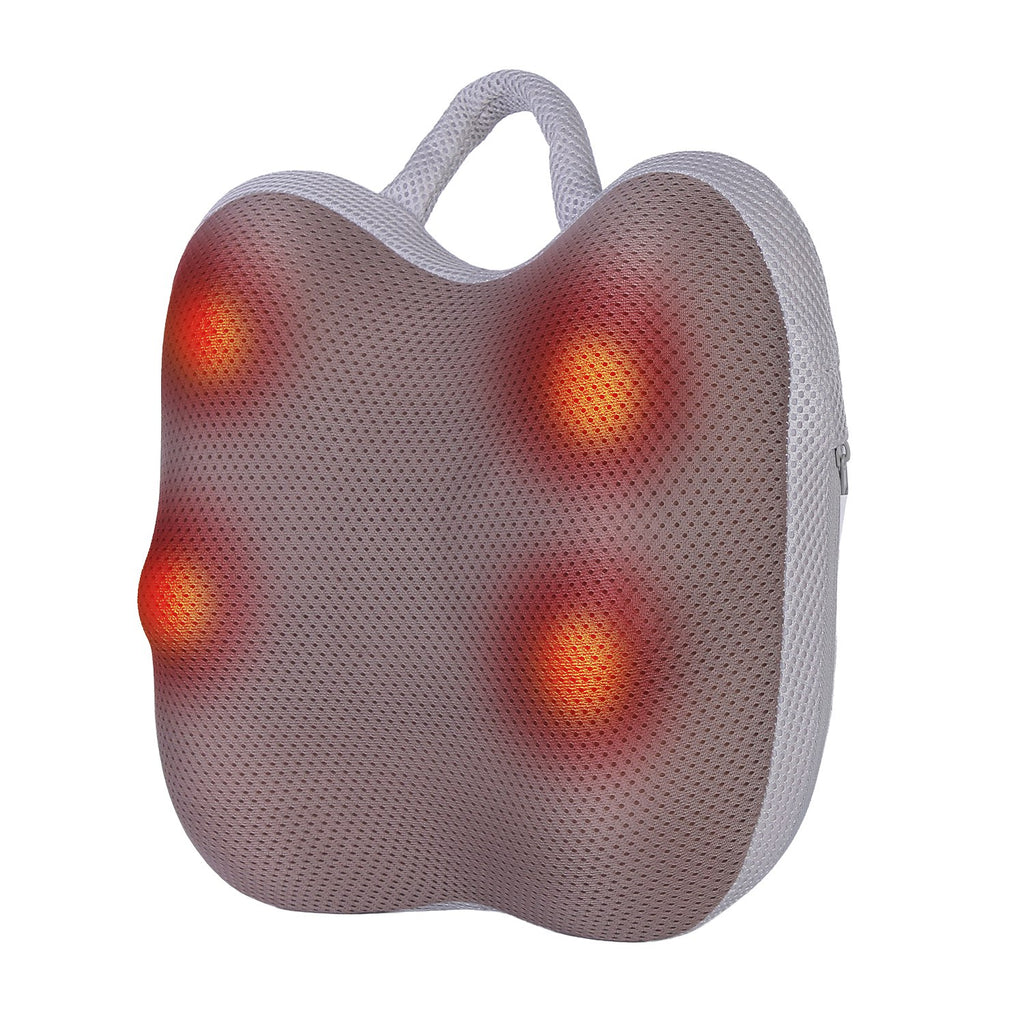 1Pc Shiatsu Back And Waist Massager With Heat Cordless Rechargeable Kneading Lower Back Massage Pillow Portable Lumbar Massager For Home Car Office